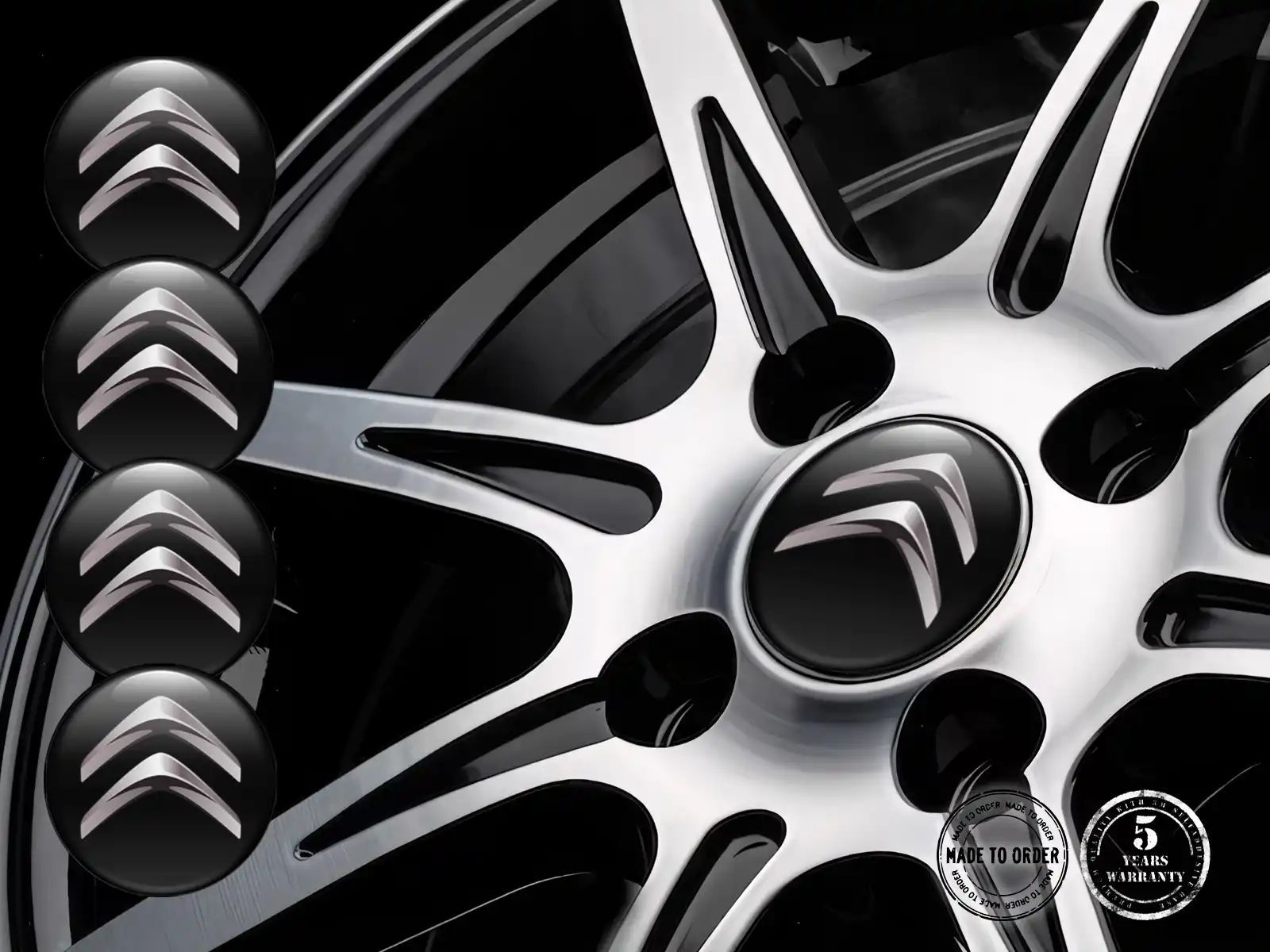 Citroen Radaufkleber Edition Luxus-Silikon-Stil